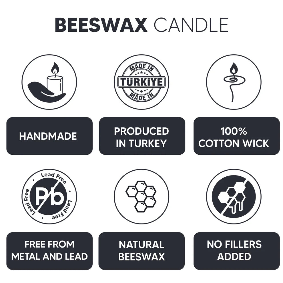 Pine Beeswax Candle Set