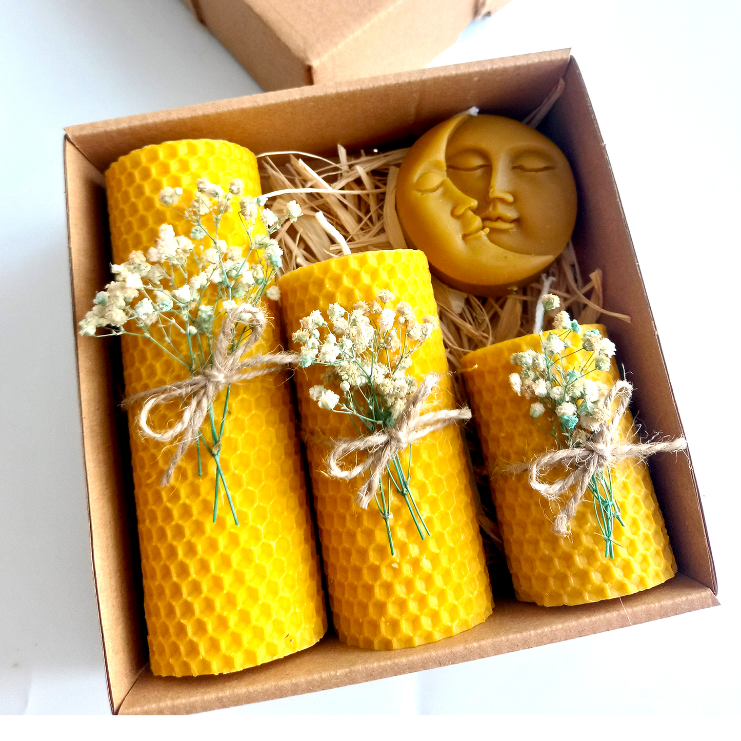 Sun & Moon Beeswax Candle Set