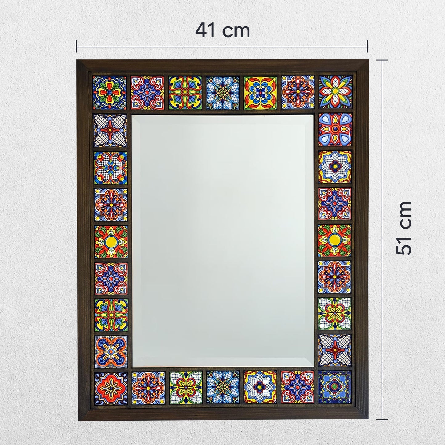 Colourful Heritage Mosaic Mirror 41 × 51 cm