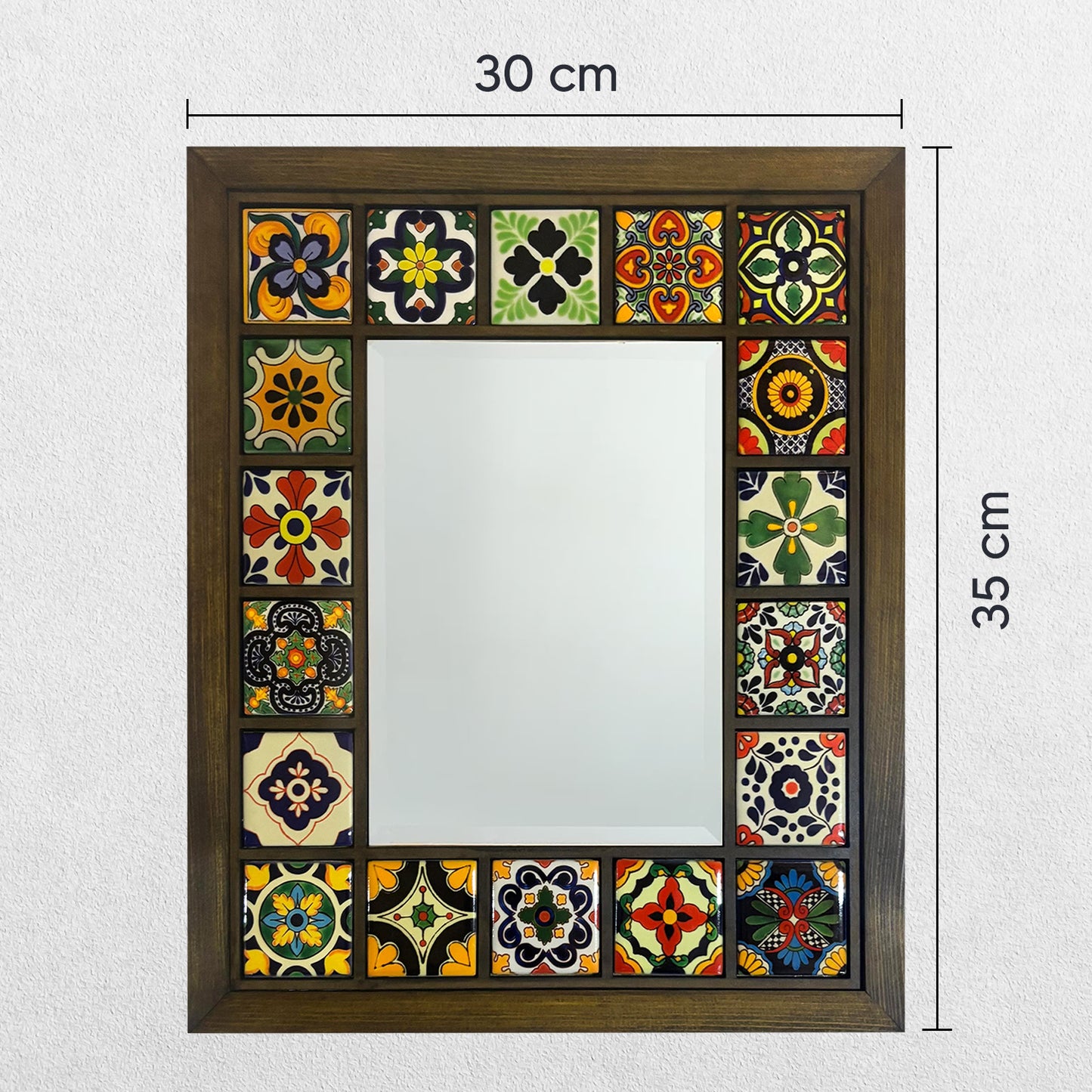 Festival Tile Mosaic Mirror 30 × 35 cm
