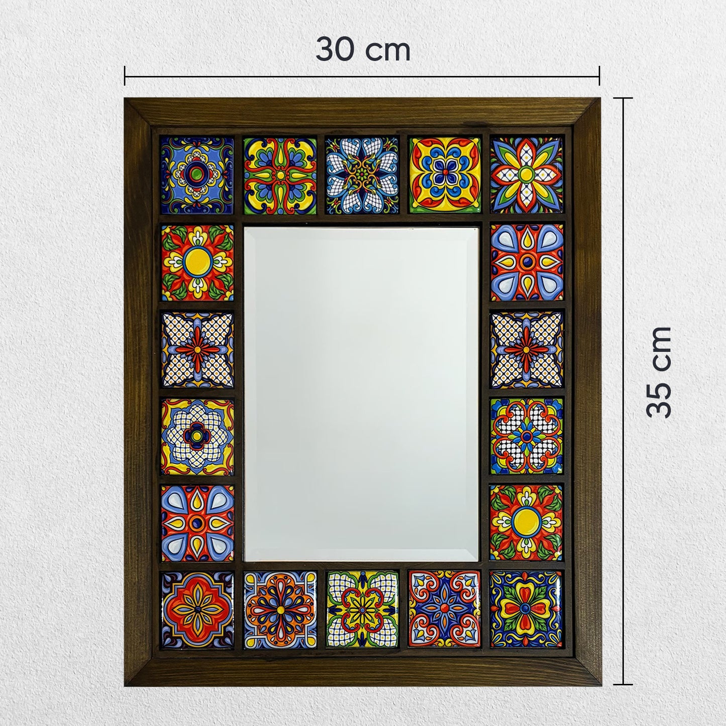 Colour Pop Mosaic Mirror 30 × 35 cm