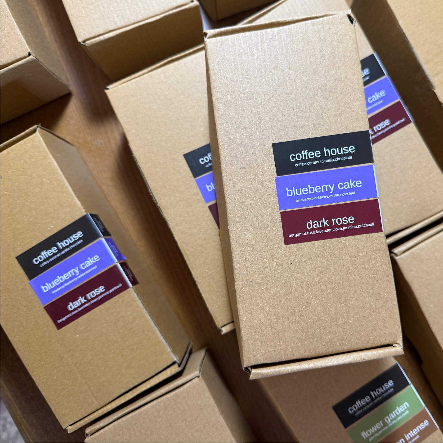 Cozy Fragrance Coffee, Blueberry & Rose Soy Wax Candle Set