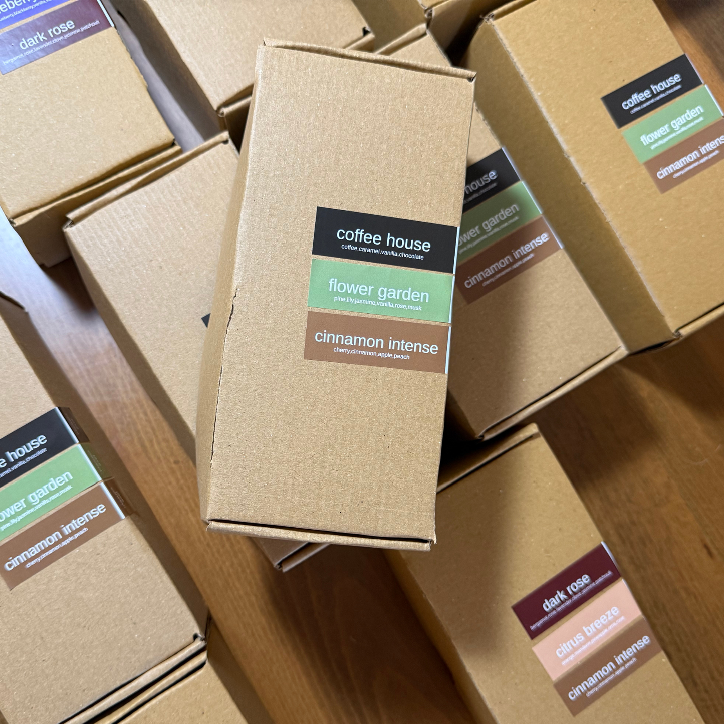 Warm Serenity Soy Wax Candle Set - Coffee, Cinnamon & Flower Garden