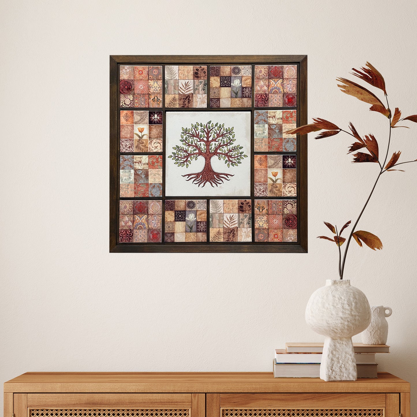 Terracotta Tree of Life Mosaic