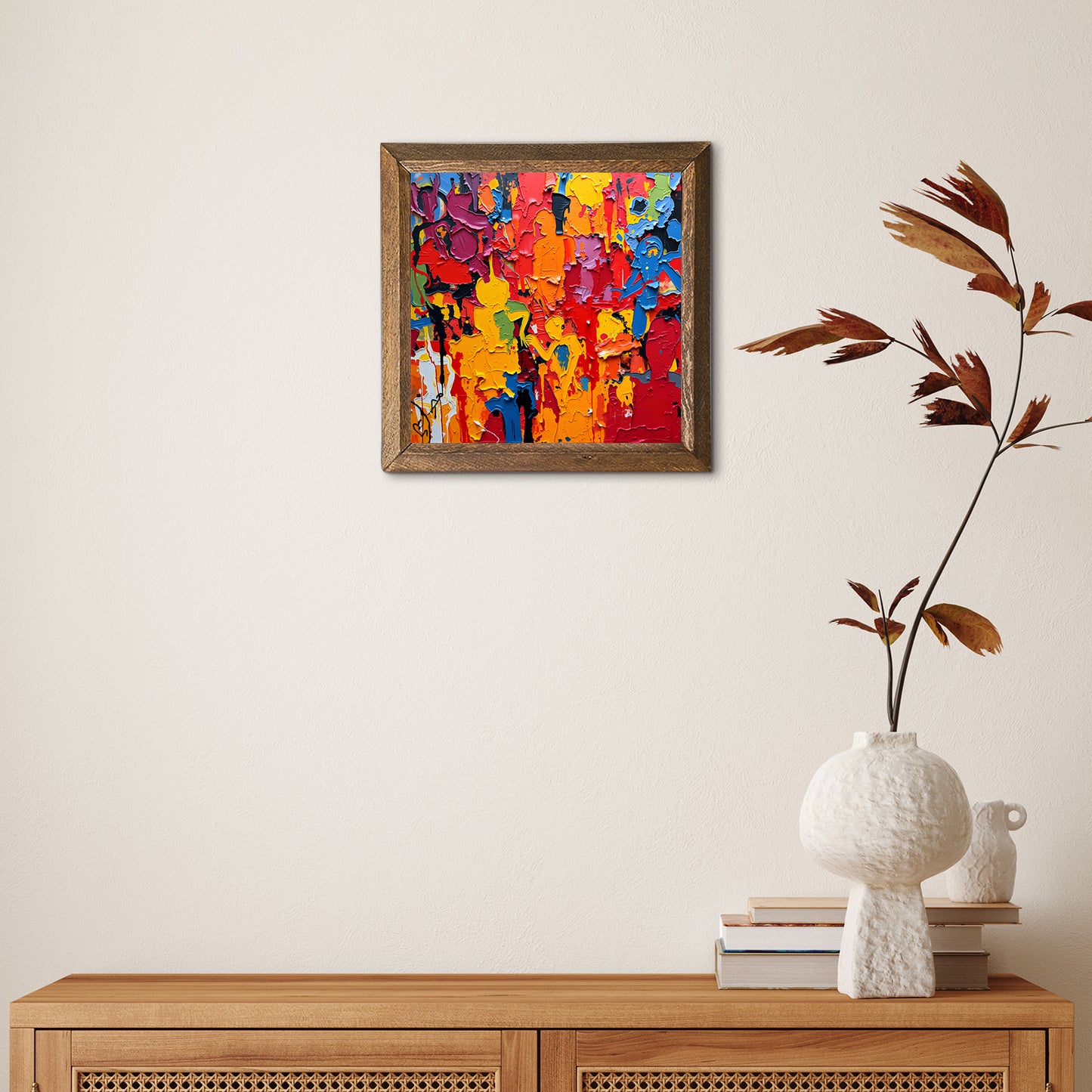 Colorful People Natural Stone Wall Art - Single Frame | Artistry Home
