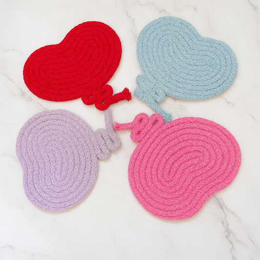 Heart Balloon Rope Coaster Set