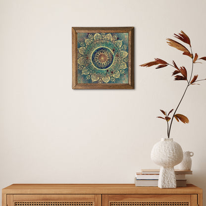 Mandala Green Natural Stone Wall Art - Mandala | Artistry Home