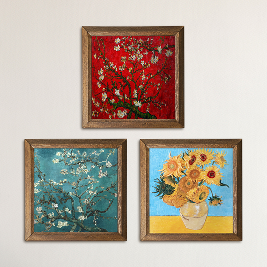 Van Gogh Flora Trio Stone Wall Art