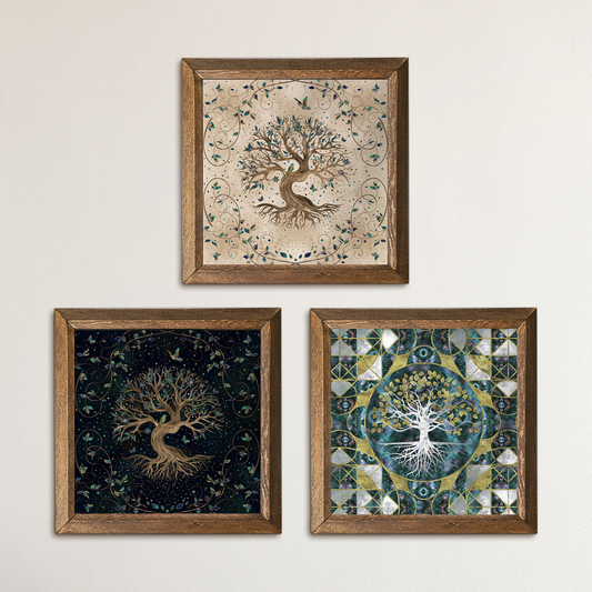 Tree of Life Trio Stone Wall Art