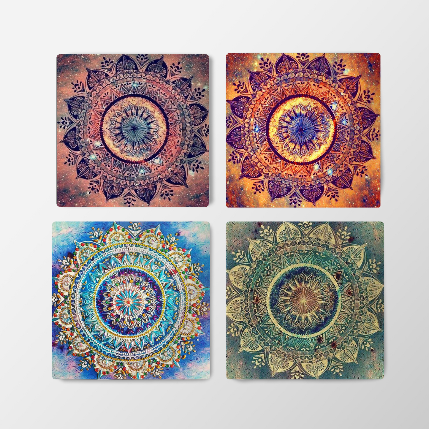 Mandala Stone Coaster Set