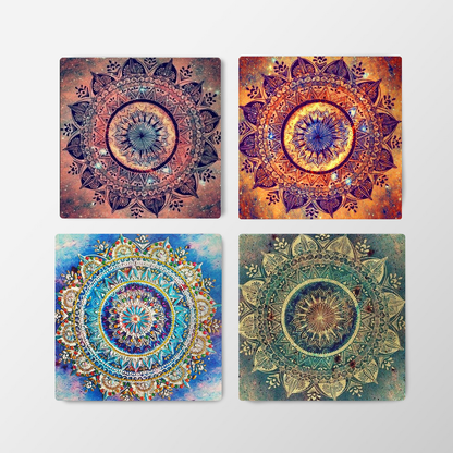 Mandala Stone Coaster Set