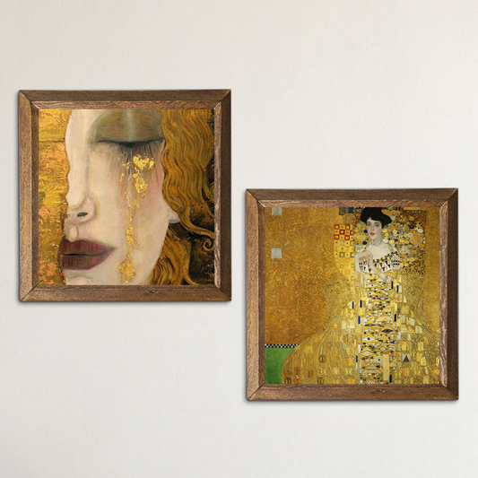 Gustav Klimt Aurum Duo Stone Wall Art