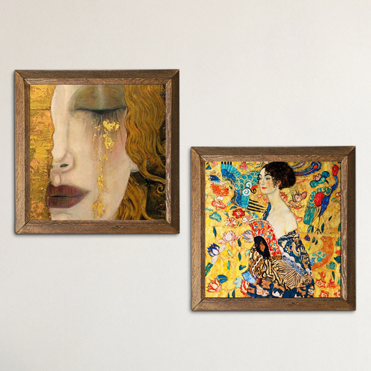 Gustav Klimt Lady Duo Stone Wall Art