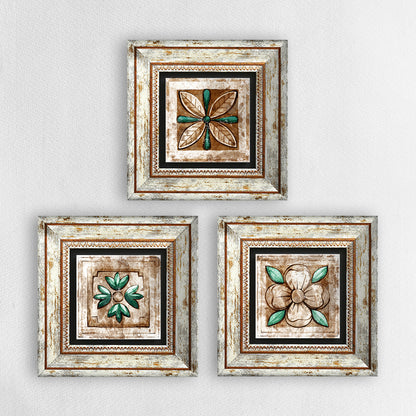 Mosaic Four Leaves Trio Stone Wall Art | Artistry Home
