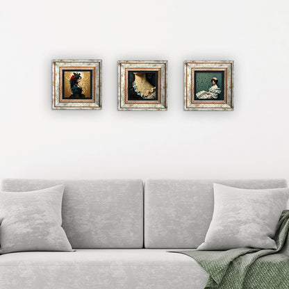 Victorian Era Trio Vintage Stone Wall Art - 3 Frames with Sofa | Artistry Home