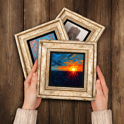 Colors Of The Day 2 Vintage Stone Wall Art - Handheld Frames | Artistry Home