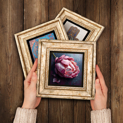Floral Symphony Trio Vintage Stone Wall Art - Handheld Frames | Artistry Home