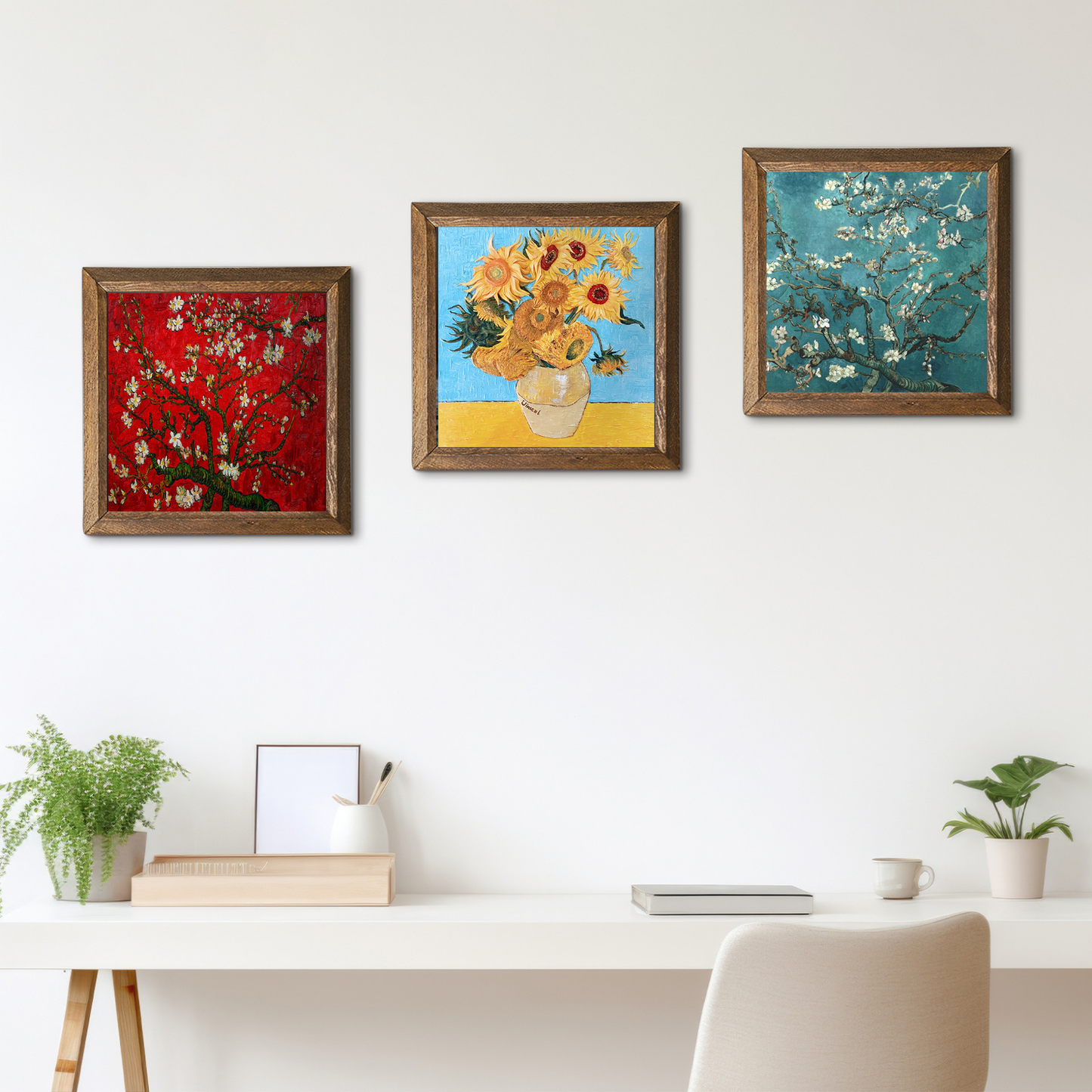 Van Gogh Flora Trio Stone Wall Art