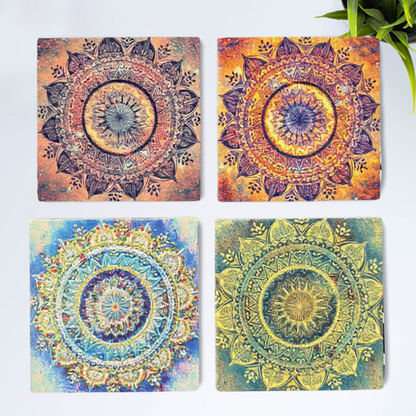 Mandala Stone Coaster Set