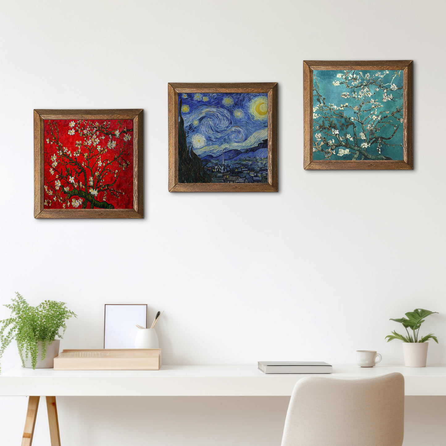 Van Gogh Reverie Trio Stone Wall Art