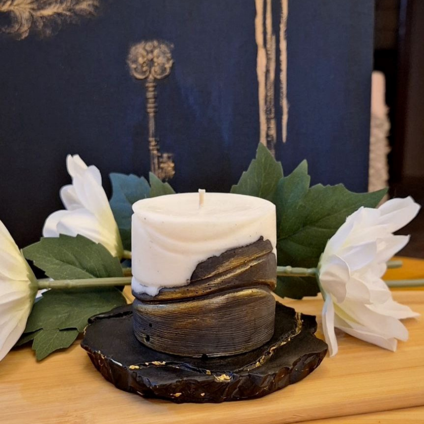 Midnight Gold -  Sculpted Soy Candle