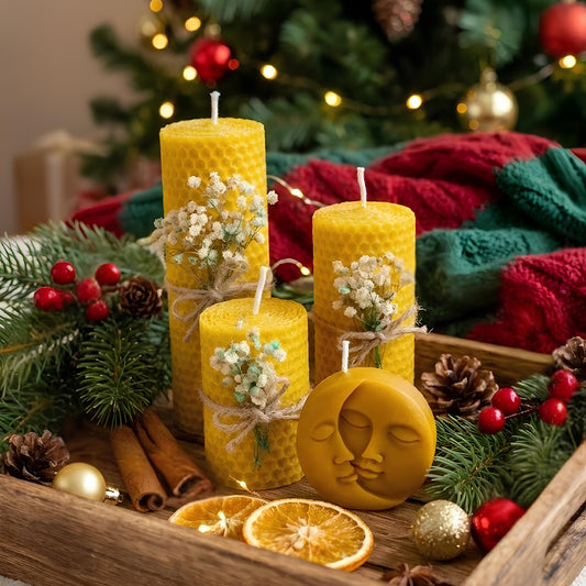 Sun & Moon Beeswax Candle Set
