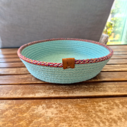 Mint Pink Cotton Rope Basket