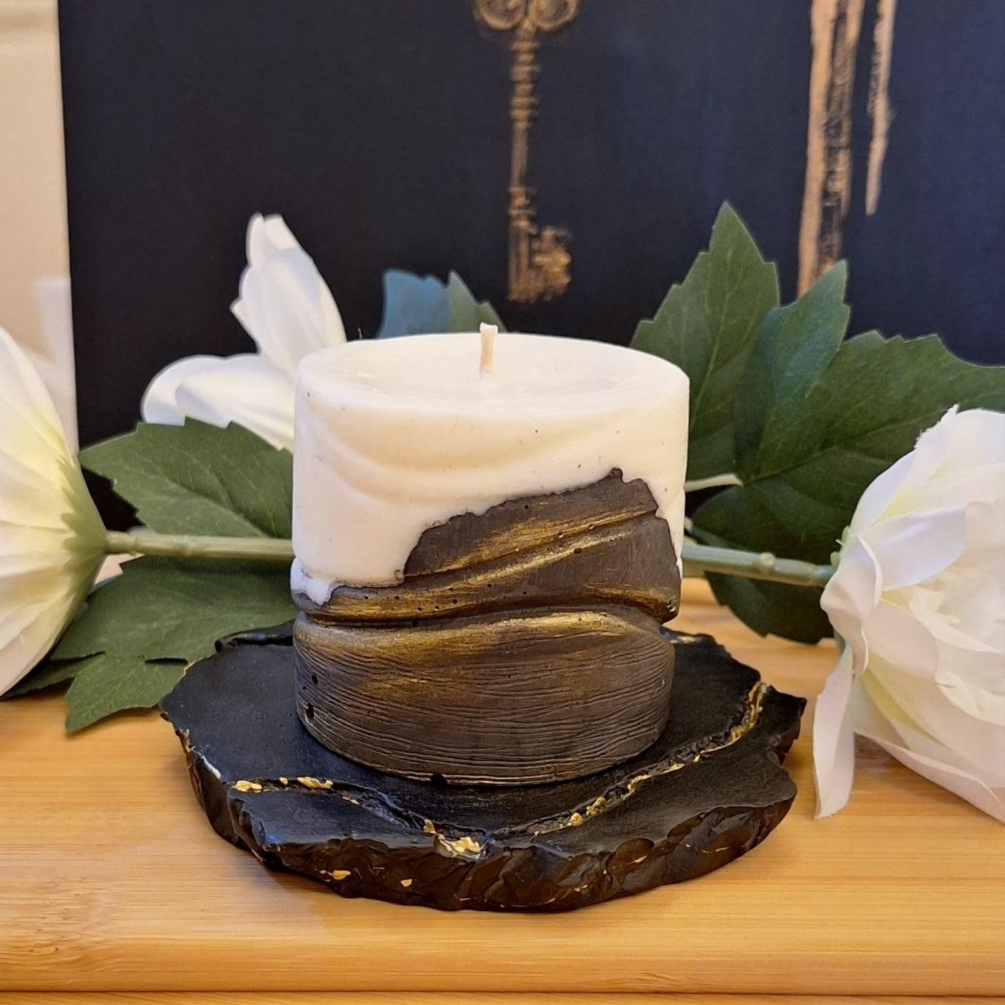 Midnight Gold -  Sculpted Soy Candle