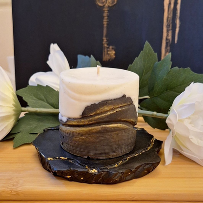 Midnight Gold -  Sculpted Soy Candle