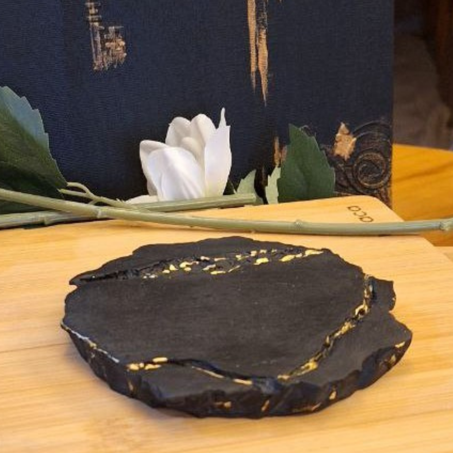 Midnight Gold -  Sculpted Soy Candle