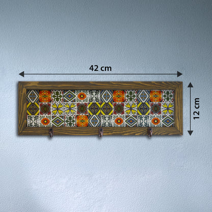 Anatolian Mosaic Ceramic Tile Key Holder