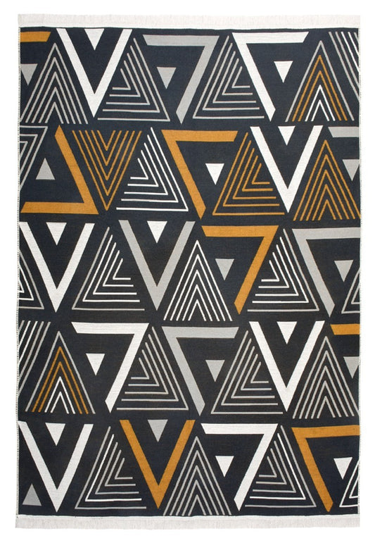 Arya Yellow Grey Reversible Washable Recycled Cotton Rug