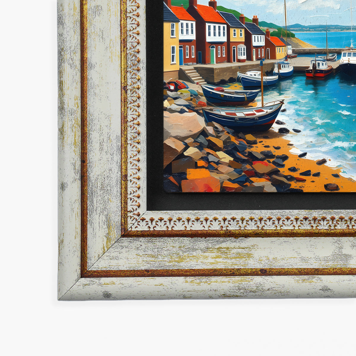 Coastal Towns Duo Vintage Stone Wall Art Set