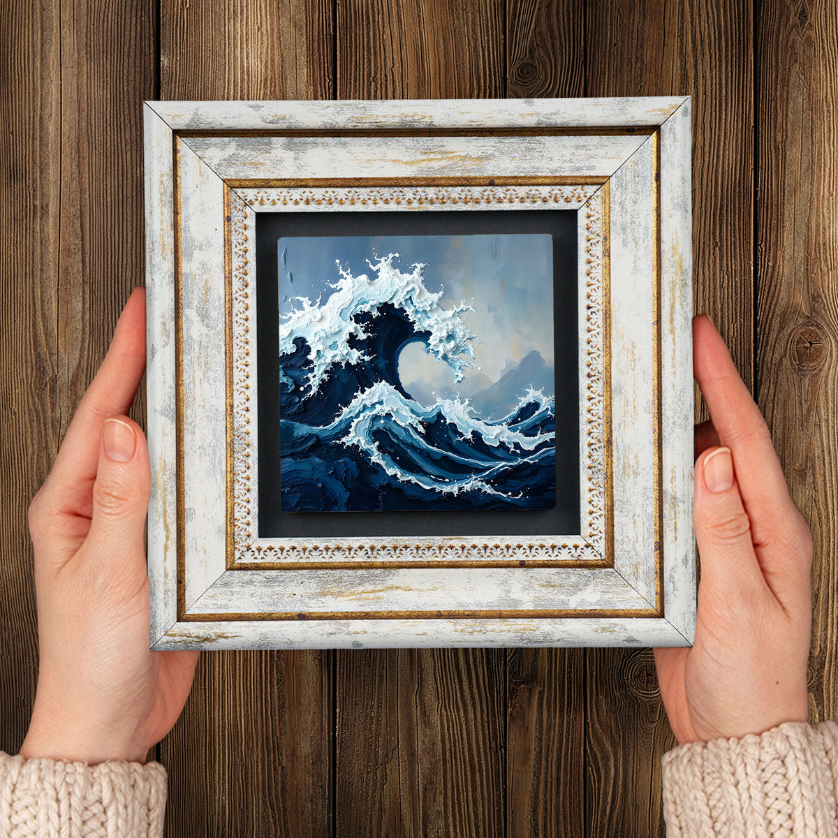 Waves Duo Vintage Stone Wall Art Set