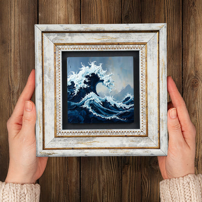 Waves Duo Vintage Stone Wall Art Set