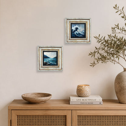 Waves Duo Vintage Stone Wall Art Set