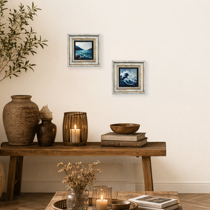 Waves Duo Vintage Stone Wall Art Set