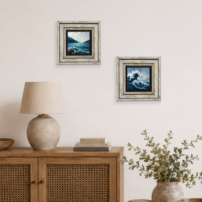Waves Duo Vintage Stone Wall Art Set