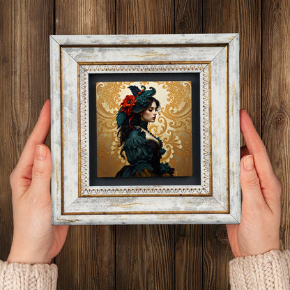 Victorian Era Duo Vintage Stone Wall Art Set
