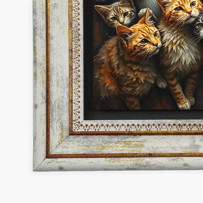 Gang of Cats Duo Vintage Stone Wall Art Set