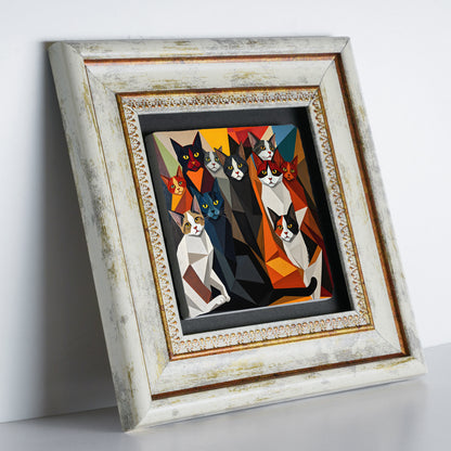 The Cat Gang Duo Vintage Stone Wall Art Set