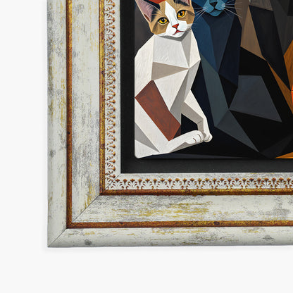 The Cat Gang Duo Vintage Stone Wall Art Set