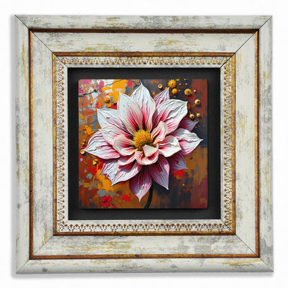 Floral Symphony Trio Vintage Stone Wall Art Set