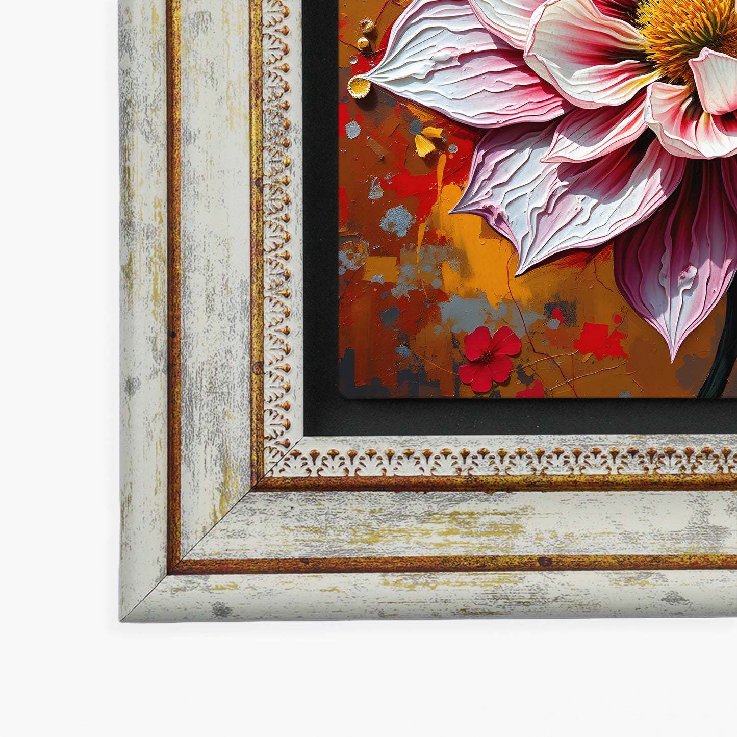 Floral Symphony Trio Vintage Stone Wall Art Set