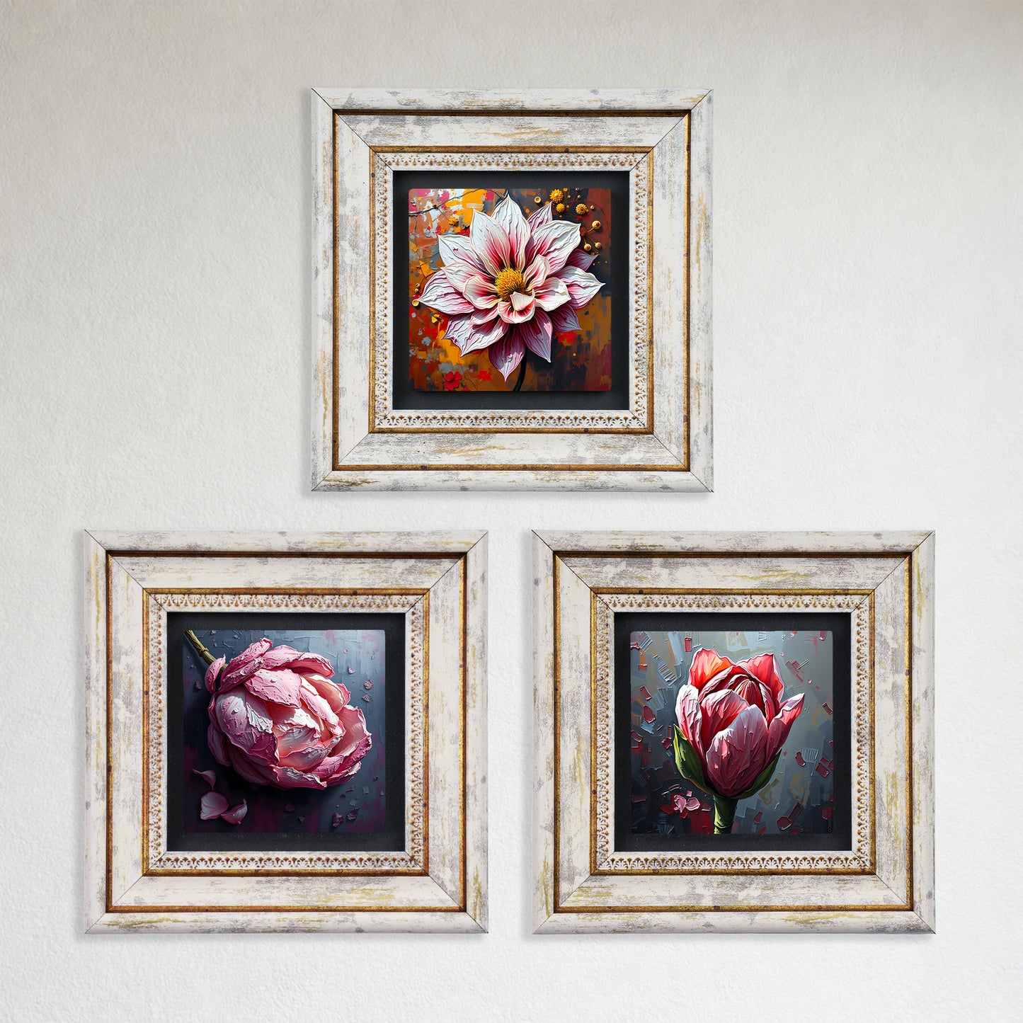 Floral Symphony Trio Vintage Wall Art