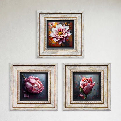 Floral Symphony Trio Vintage Wall Art
