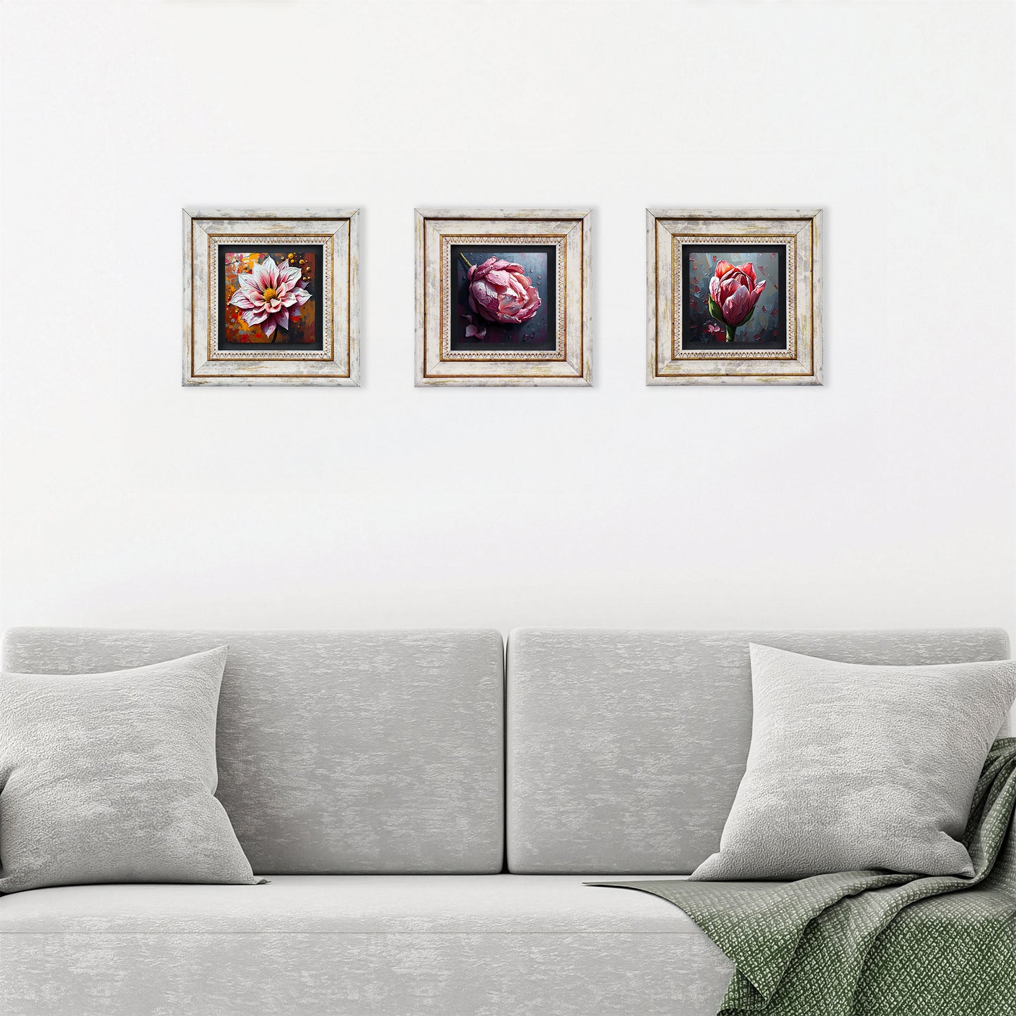 Floral Symphony Trio Vintage Wall Art