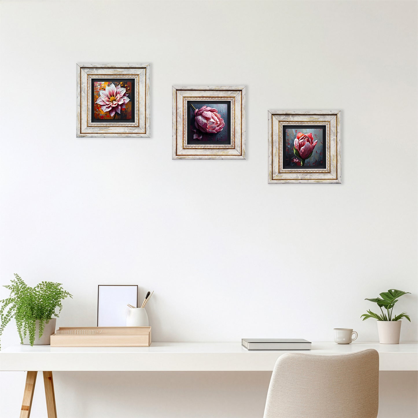 Floral Symphony Trio Vintage Wall Art
