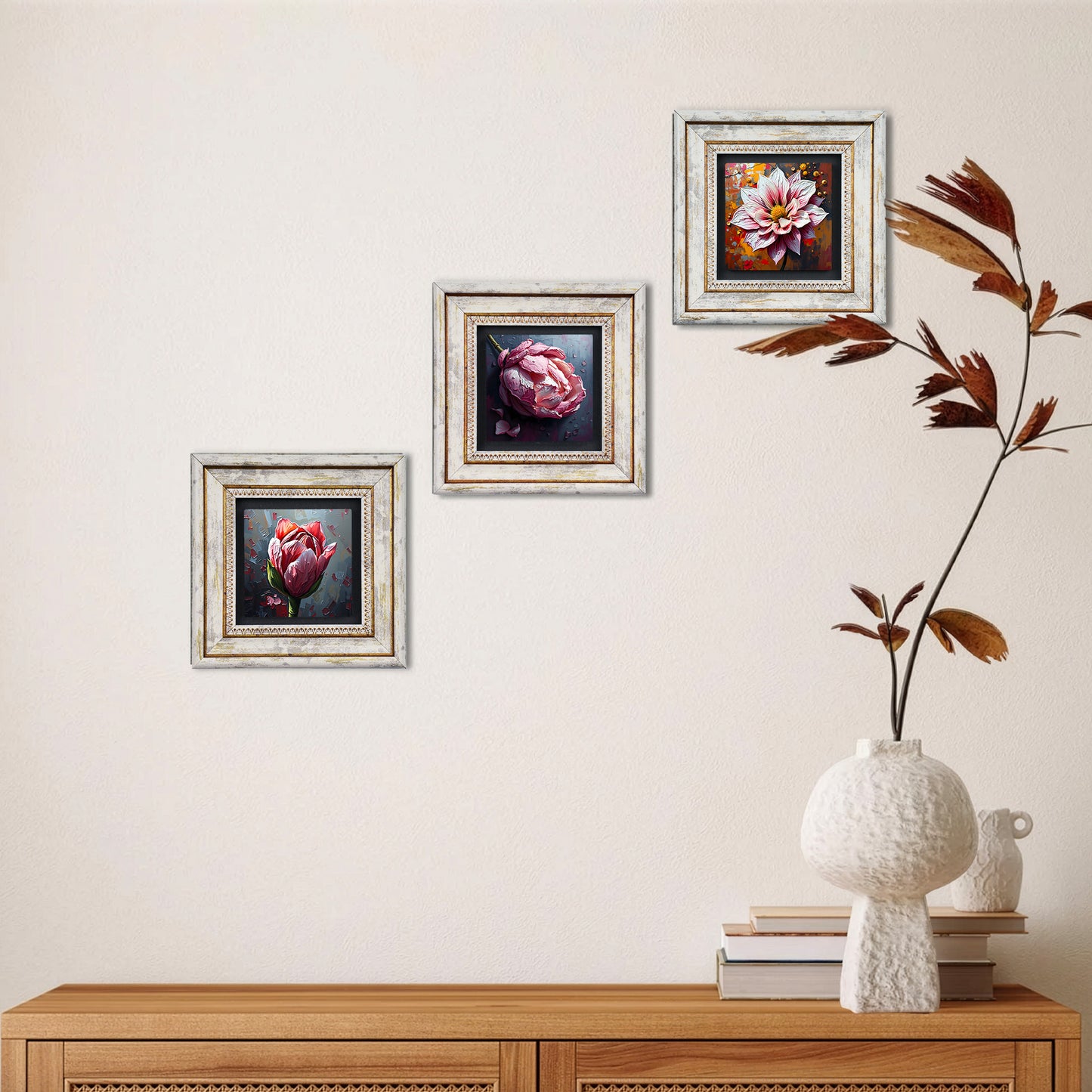 Floral Symphony Trio Vintage Wall Art