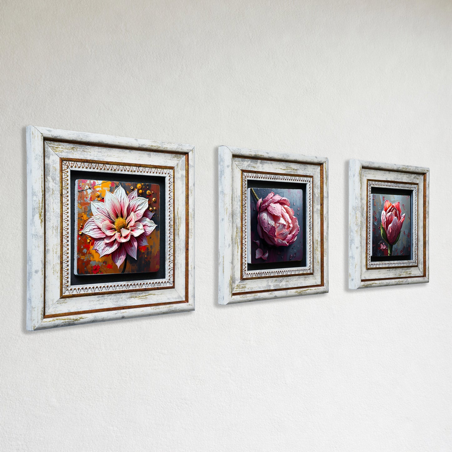 Floral Symphony Trio Vintage Wall Art